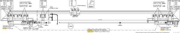 Schüco Laufwagensatz LS, 276163, für PASK 150 kg