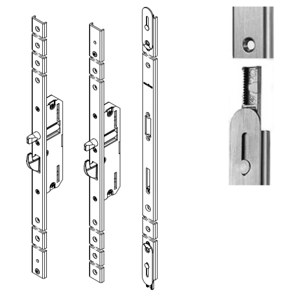 Schüco Stulp-Garnitur Schwenkhaken-Bolzen-Kombination, 279 390, ADS HD