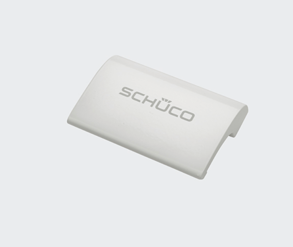 Schüco Türziehgriff Design - Weiß, ähnlich RAL 9016, Beschlagsystem Schüco VarioTec, Profilsystem Schüco LivIng, 98051101