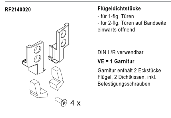 rp fineline 70D, Flügeldichtstücke f70 einwärts, Artikel Nummer, RF2140020, 30058527