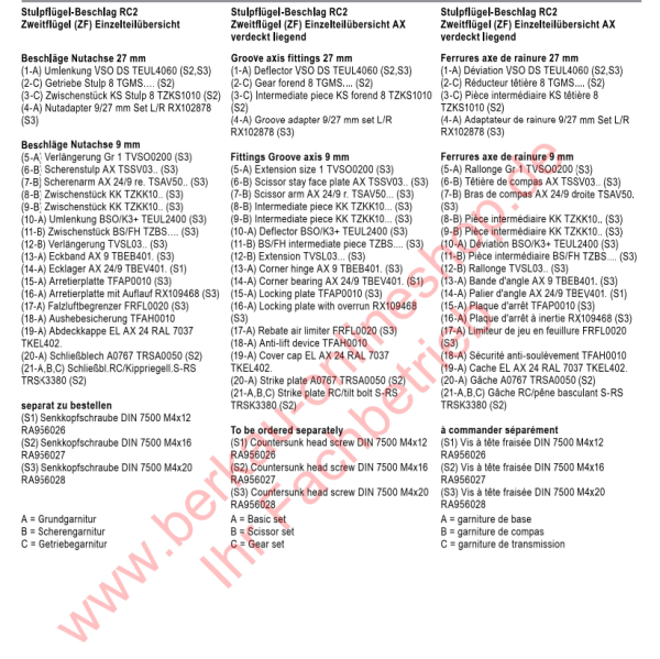 rp fineline 70W Fenster, Umlenkung VSO DS, für Stulpflügel-Beschlag RC2 Zweitflügel (ZF) Euronut, Artikel Nummer: TEUL4060. Pos.1