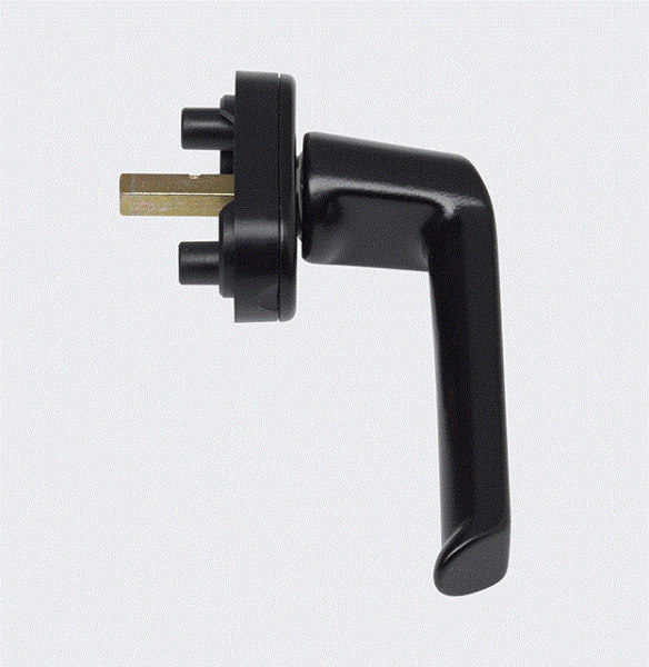 Schüco Fenstergriff, 98050054, schwarz, Corona AS 60