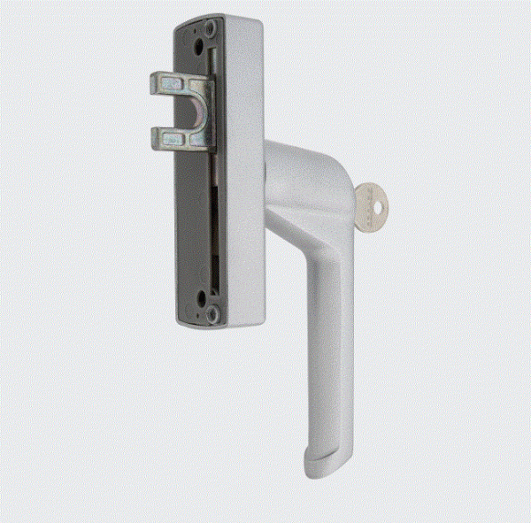 Schüco Fenstergriff 214789 Getriebegriff 100 abschließbar silber