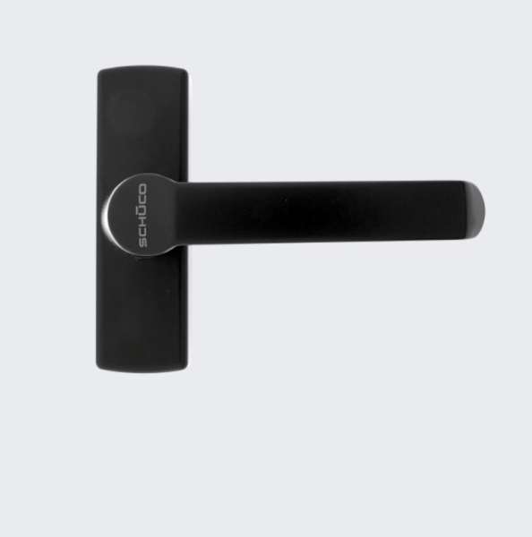 Schüco Getriebegriff 100 mm für Dreh und Drehkipp und Kipp-Stulpbeschläge RAL 9005 Tiefschwarz, 214816