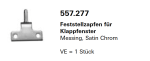 Jansen Janisol Arte 2.0 Feststellzapfen für Klappfenster, Messing, Satin Chrom, Artikel Nr.557.277