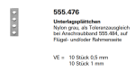 Jansen Janisol Arte 2.0, Unterlagsplättchen Nylon grau, als Toleranzausgleich, Artikel Nr. 555.476