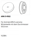 Marantec Adapter ARN 3-R102 (runde Wickelwelle, 101,6mm) für Rohrmotorantriebe sind Einsteckantriebe für ​​​​​​​Rollgitter und Rolltore