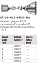 Marantec Kabelsätze DF - CS - MS_S - CS320 - 10 A, 1 Meter, 155922