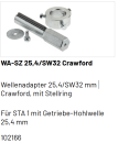 Marantec Wellenadapter 25,4/SW32 mm Crawford Tore mit Stellring, 102166