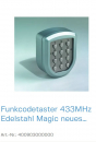 Normstahl Funkcodetaster 433MHz Edelstahl Magic neues Design, 400903000000