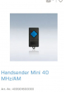 Normstahl Handsender 1 Befehl Mini 40 MHz/AM, codierbar, 400901600000