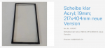 Normstahl Scheibe klar Acryl. 19 mm x 217 mm x 404 mm neue Version , K1440417, A390503-01
