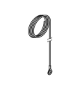 Normstahl Tragseil 3,2x3800 mm, mit 1 Öse für Deckensektionaltor