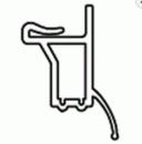 Normstahl Zargendichtung, A371440, Länge 3135 mm für Deckensektionaltor Alu-Rahmen