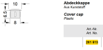 Schüco AWS 75.SI Abdeckkappe für Stulpdichtungen, 281513, 281 513