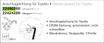 Schüco Anschlagdichtung Schüco Corona TopAlu schwarz, 22490200, Blendrahmen, Stulpprofil, T-Profil