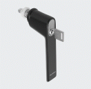 Schüco Fenstergriff abschließbar 23 mm RAL 9005 Tiefschwarz, 247034