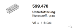 Schüco Janisol Arte 66, Unterfütterung  Kunststoff, grau, Artikelnummer, 599.476, Beschläge