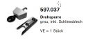 Schüco Jansen-Economy 50 Fenster, Drehsperre grau, inkl. Schliessblech, Artikelnummer, 557.202, Beschläge