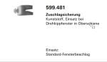 Schüco Jansen-Economy 50 Fenster, Zuschlagsicherung Kunststoff, Artikelnummer 599.481, Beschläge