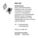 Schüco Jansen Janisol 2 EI30, Schaltschloss Stulp und Schliessplatte Edelstahl, links und rechts verwendbar, Artikelnummer 555.132