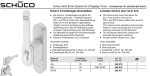 Schüco Türtreibriegel abschließbar, Alu, Farbe RAL 9016, 240 616, ADS 65.NI Zubehör