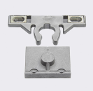 Schüco Stulp-Schnäpper, 98050229, Silber, für Schüco Systembeschlag VarioTec