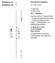 rp fineline 70D, Mehrfachverriegelung f70, für 2-flg. Türen, DIN links, Artikel Nummer, RF9200012-51L