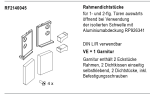 rp fineline 70D, Rahmendichtstücke f70 auswärts, Artikel Nummer, RF2140045, 30058532