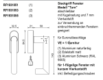 rp fineline 70W, Steckgriff Fenster Modell 